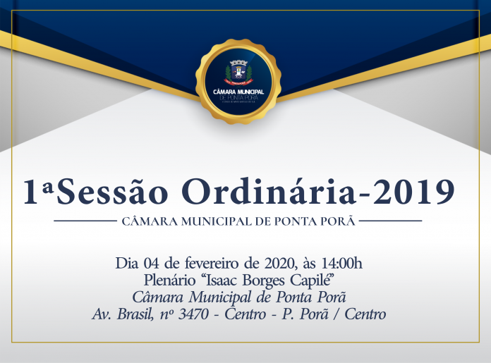 Convite - Sessão Ordinária (Posse Mesa Diretora - 2020)