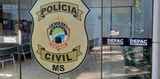 Acusado foi levado para a Depac de Dourados (Foto: Marcos Morandi, Midiamax)